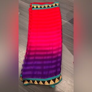 Vibrant Pink and Purple Women's Saree